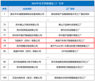 江蘇省智能制造示范工廠名單公示,吳江開發區+2